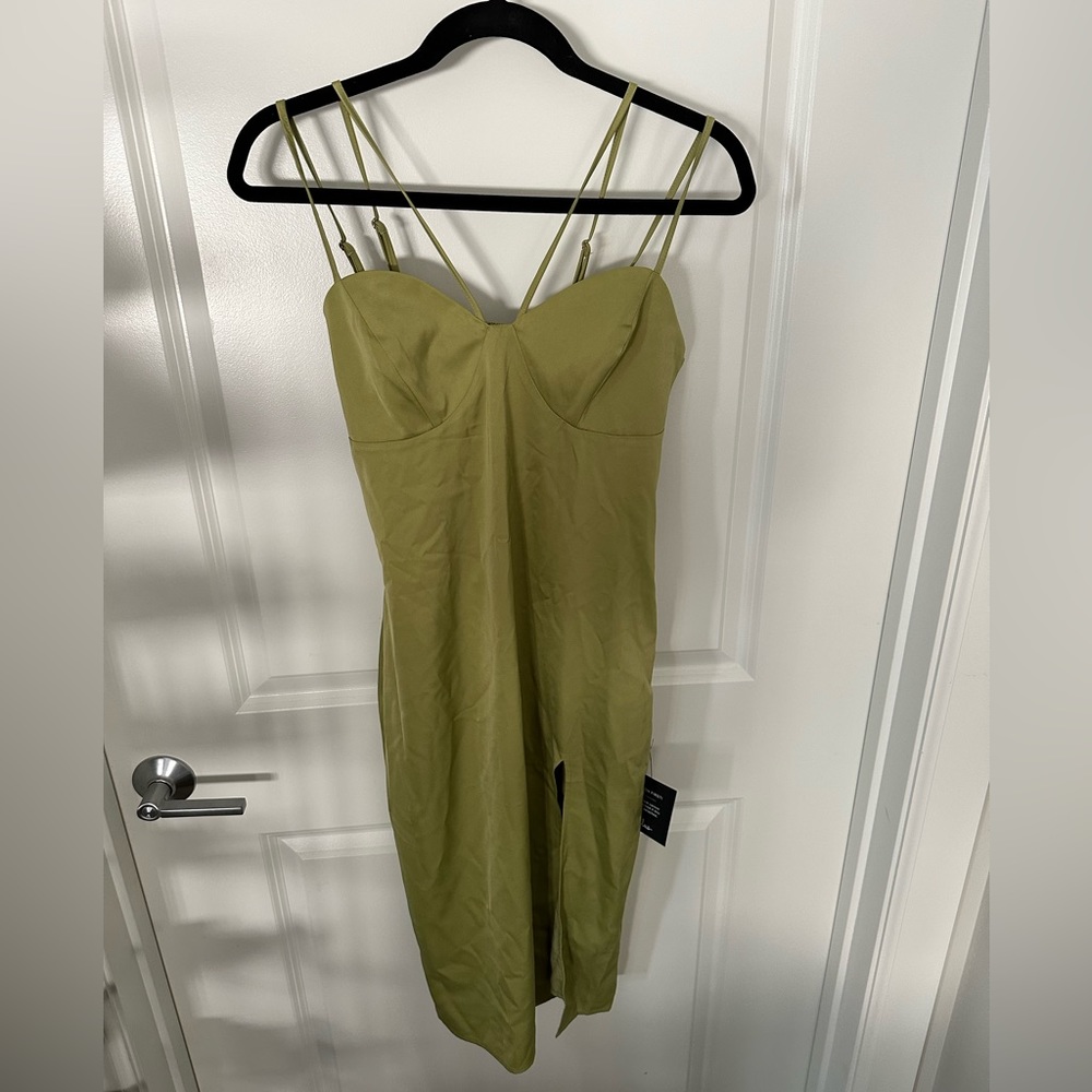 Lulus Green Open Back Midi Dress